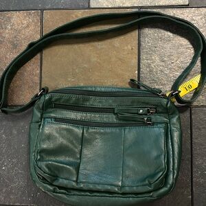 Dark Green leather purse